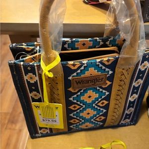 Wrangler Aztec print small crossbody tote , purse  by Montana west . NWT